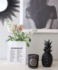 Ananas dekoration, svart
