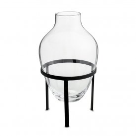 Glas vas med svart stativ Large, Nordstjerne