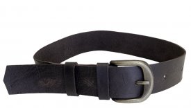 Leather strap with buckle, läderbälte från Artwood, snyggt att använda grovt läder bälte som en detaljrik dekoration runt en tra