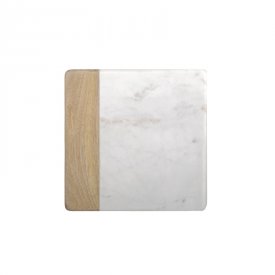 Marmorbricka, marmor och trä, ostbricka Pb Home