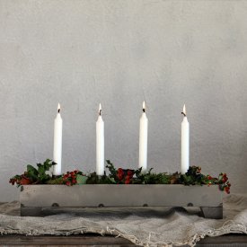 Metall ljusstake, adventljusstake svart, Miljögården
