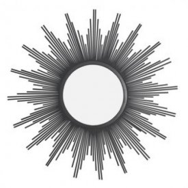 Solspegel Svart järn, 90 cm