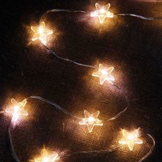 Ståltrådljusslinga med små stjärnor mikroljustrådar