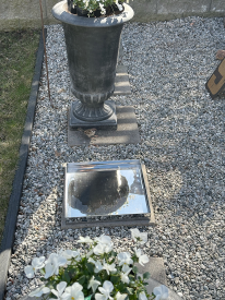 Vattenbad, vattenspegel silver kvadrat