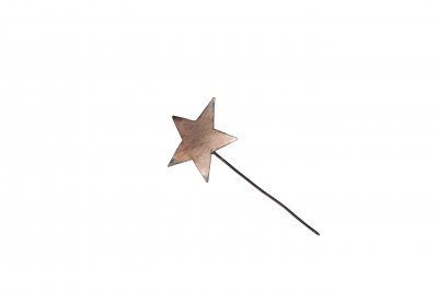 Koppar stjärna på pinne, Copper Star Pin, OiSoiOi