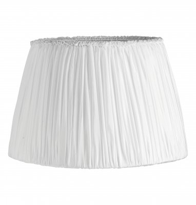 Lampskärm i plisserad silke, vit, Tine K Home