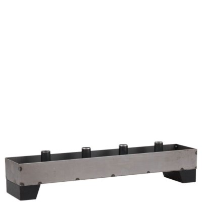 Metall ljusstake, adventljusstake svart, Miljögården