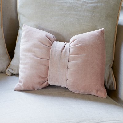 Cambon Bow Pillow dustyprink 40x30