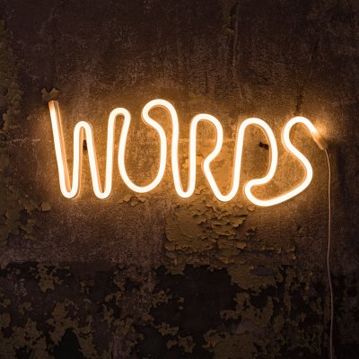 Words, led wall-lamp